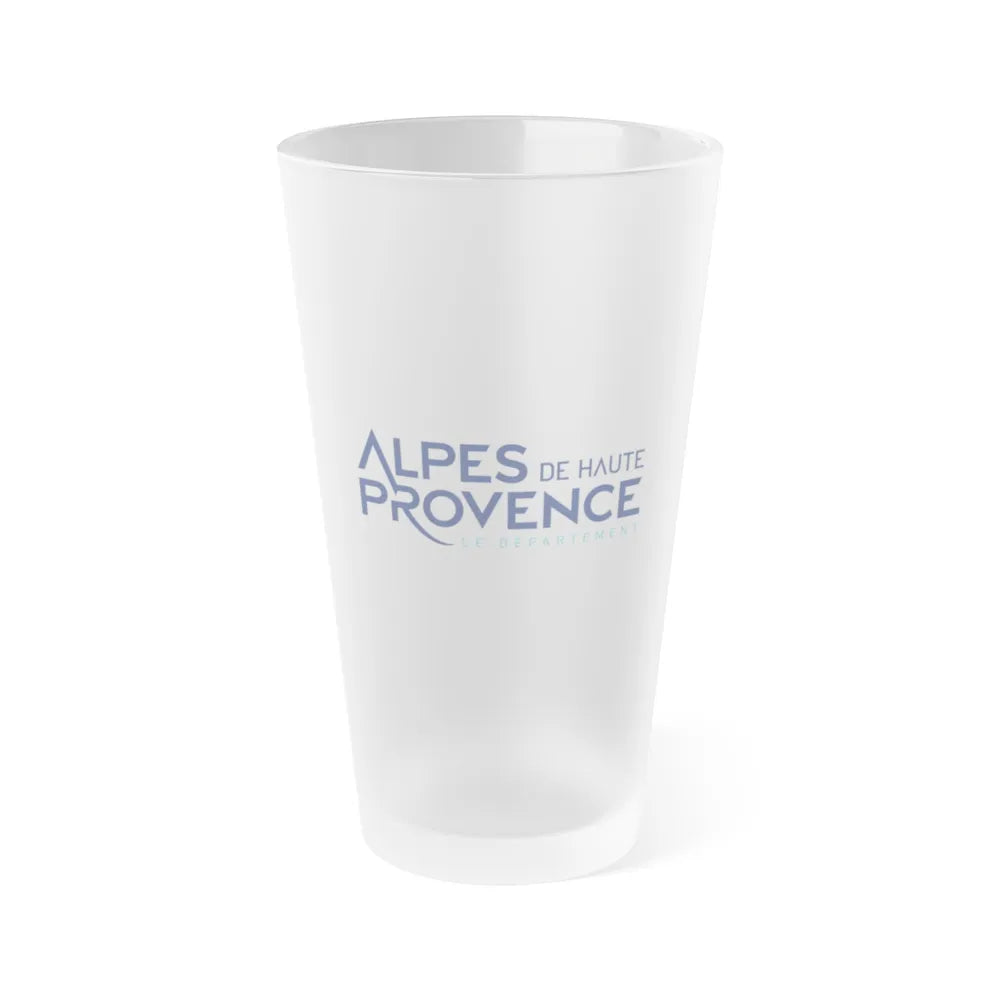 Flag of Alpes de Haute Provence France - Frosted Pint Glass 16oz-16oz-Frosted-Go Mug Yourself