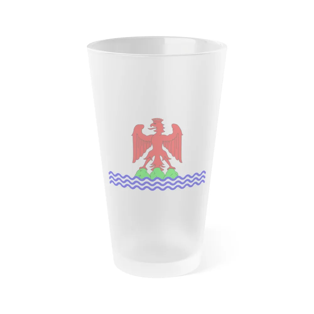 Flag of Alpes Maritimes France 2 - Frosted Pint Glass 16oz-16oz-Frosted-Go Mug Yourself