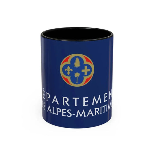 Flag of Alpes Maritimes France - Accent Coffee Mug 11oz Black - Go Mug Yourself