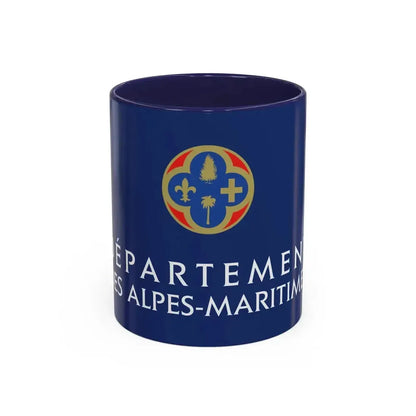Flag of Alpes Maritimes France - Accent Coffee Mug 11oz Navy - Go Mug Yourself