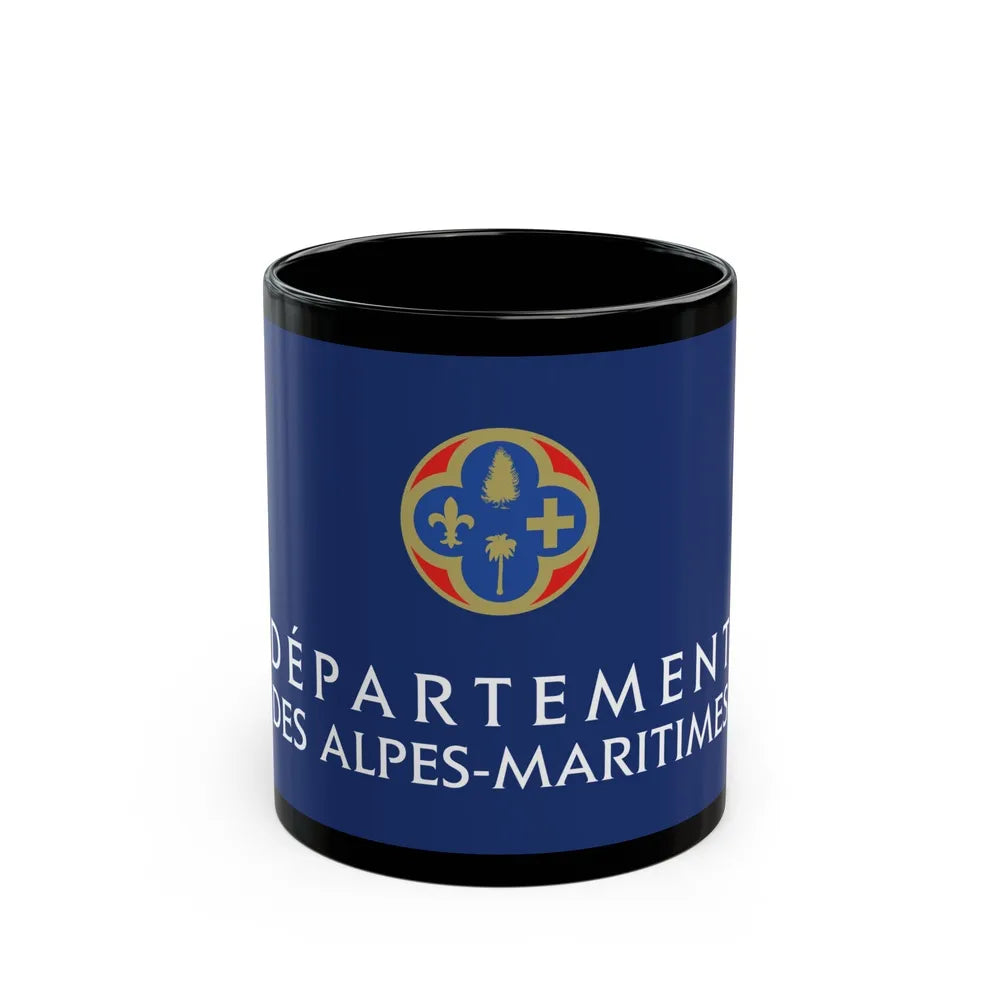 Flag of Alpes Maritimes France - Black Coffee Mug-11oz-Go Mug Yourself