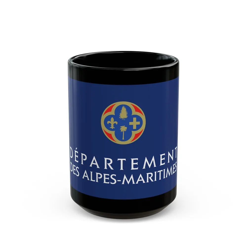 Flag of Alpes Maritimes France - Black Coffee Mug-15oz-Go Mug Yourself