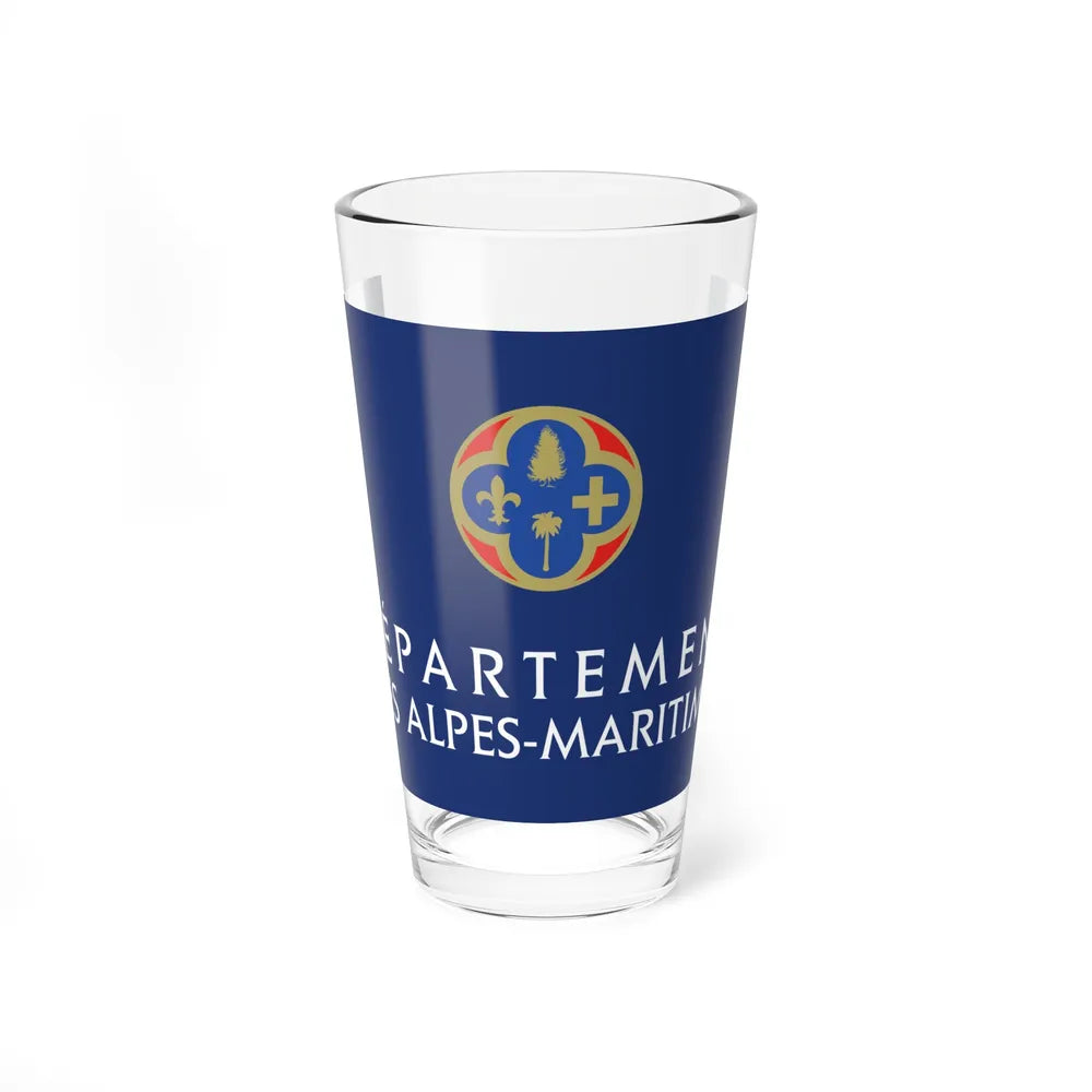 Flag of Alpes Maritimes France - Pint Glass 16oz-16oz-Go Mug Yourself