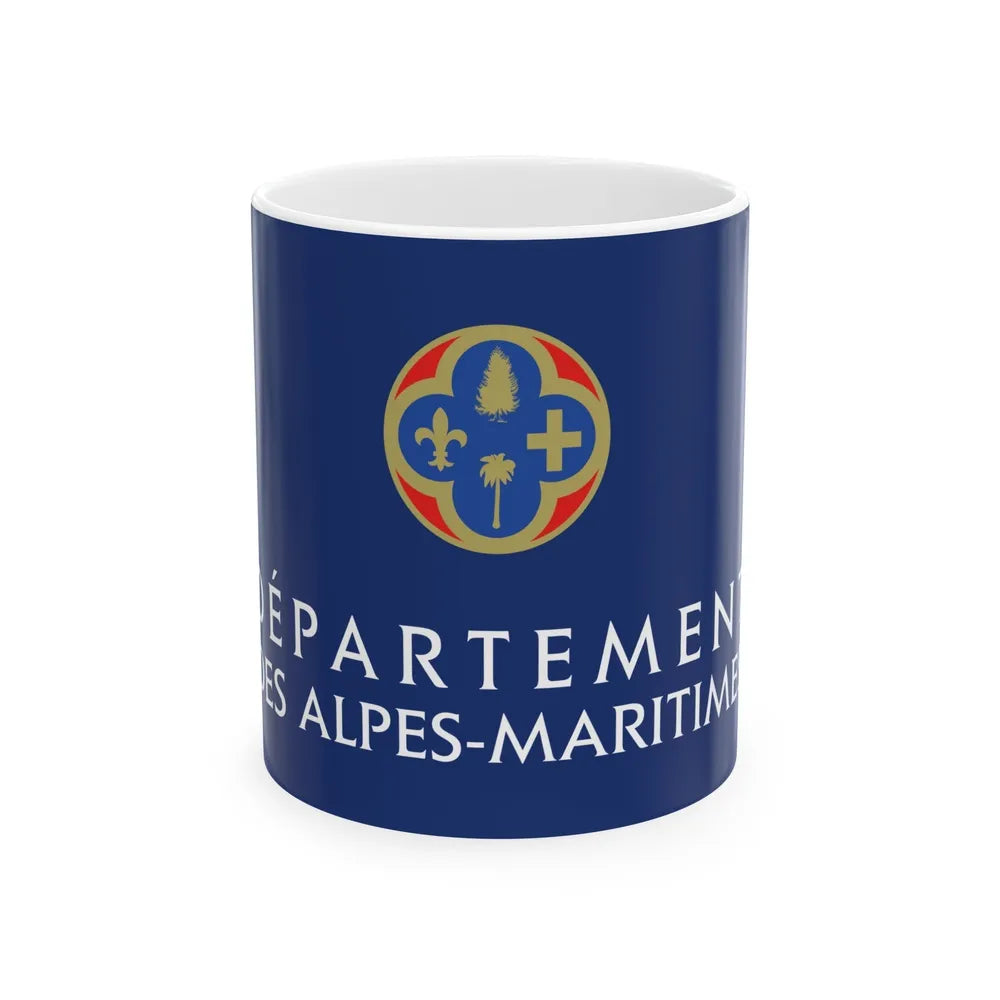 Flag of Alpes Maritimes France - White Coffee Mug-11oz-Go Mug Yourself