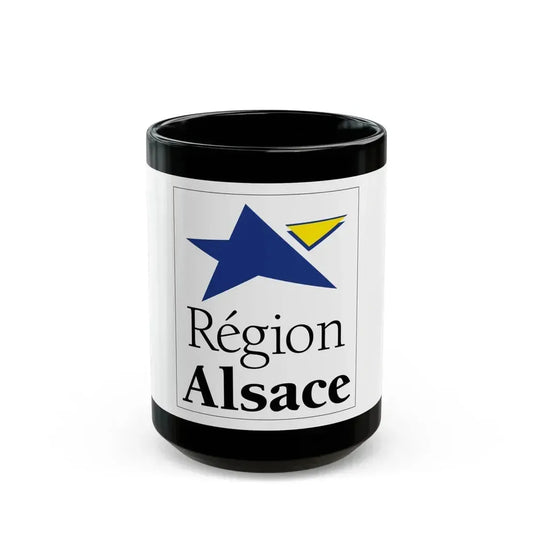Flag of Alsace France 2 - Black Coffee Mug 15oz - Go Mug Yourself