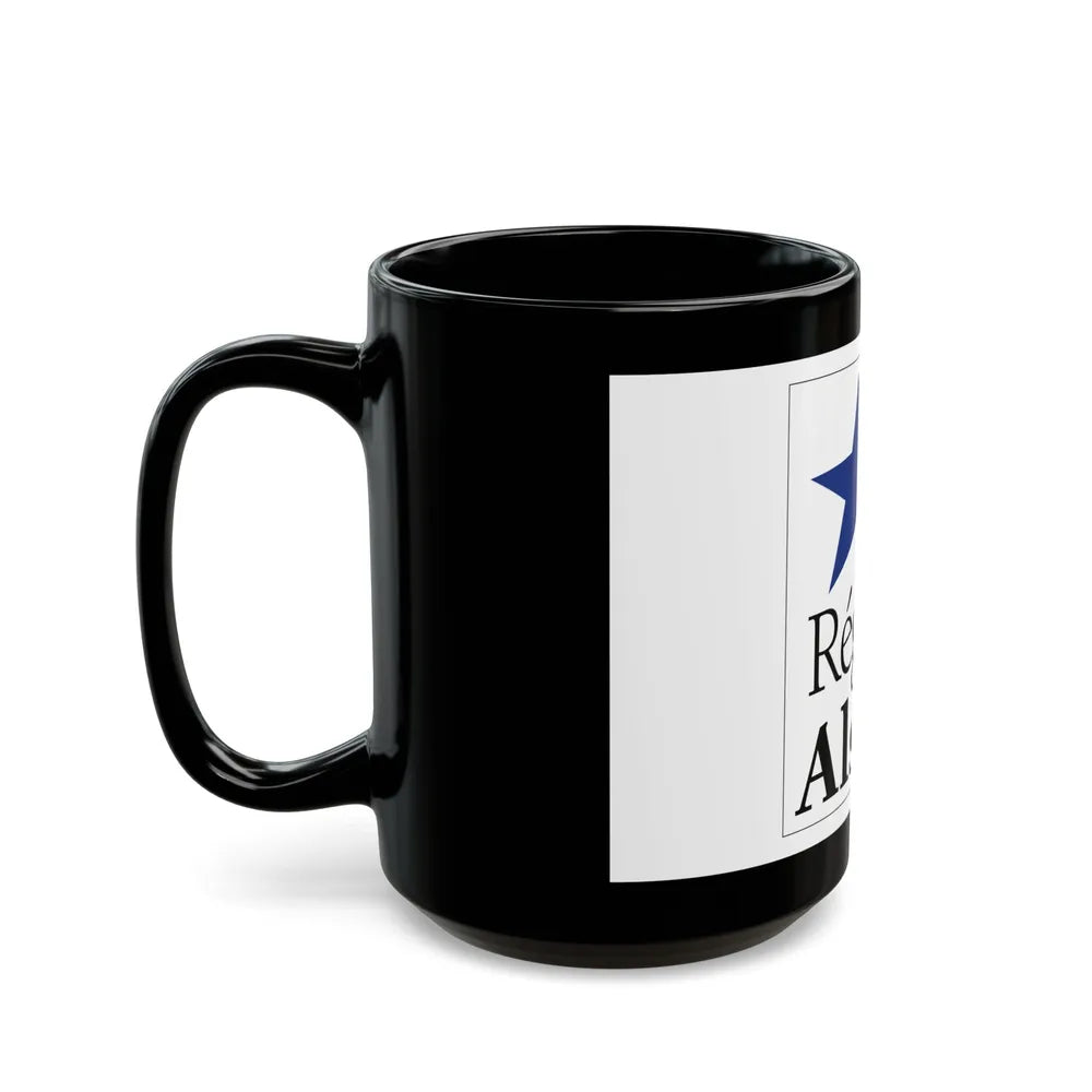 Flag of Alsace France 2 - Black Coffee Mug-Go Mug Yourself