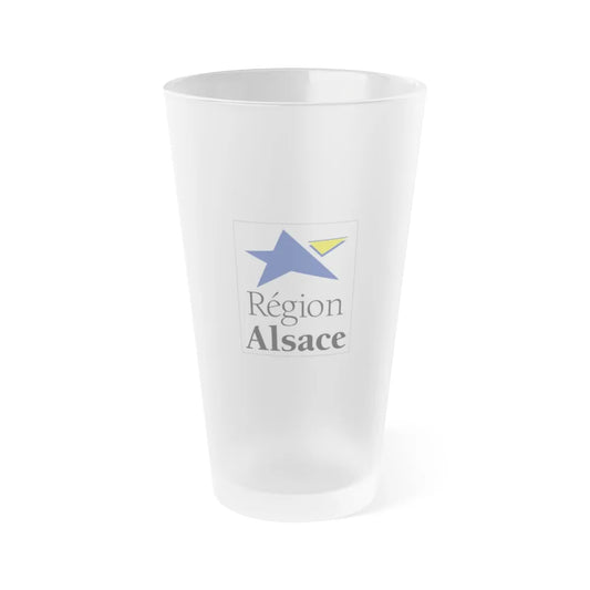 Flag of Alsace France 2 - Frosted Pint Glass 16oz-16oz-Frosted-Go Mug Yourself