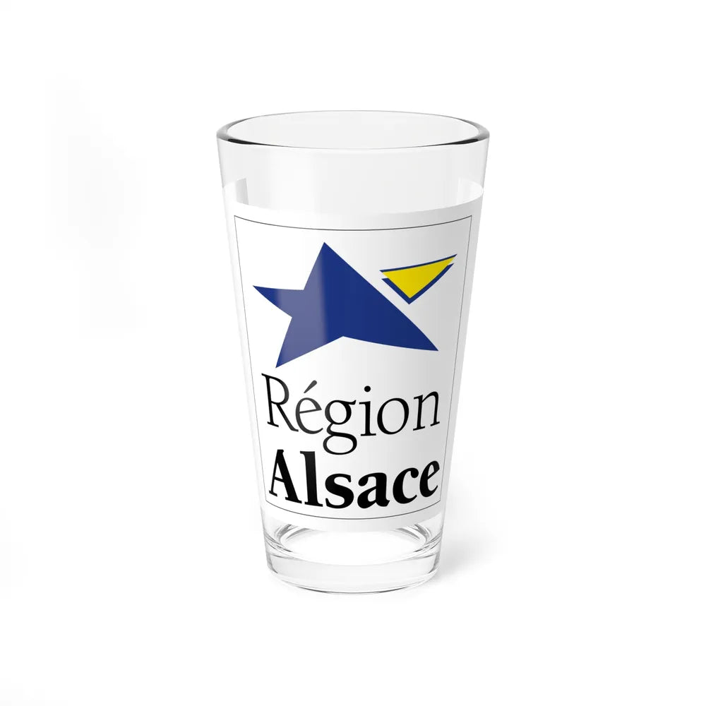 Flag of Alsace France 2 - Pint Glass 16oz-16oz-Go Mug Yourself