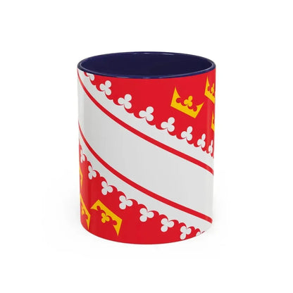 Flag of Alsace France - Accent Coffee Mug 11oz Navy - Go Mug Yourself