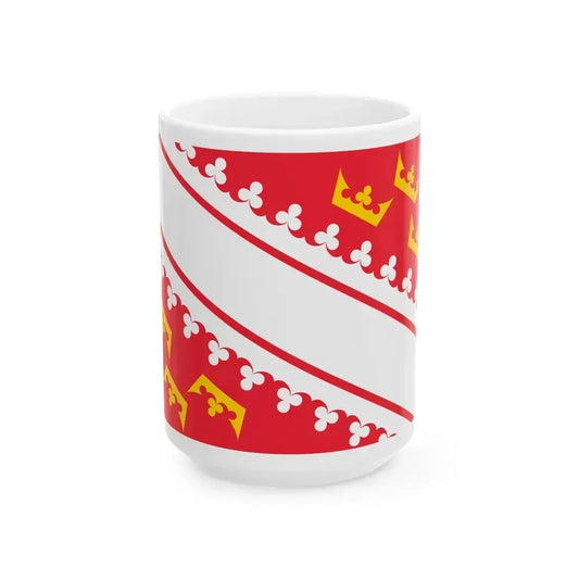 Flag of Alsace France - White Coffee Mug 15oz - Go Mug Yourself