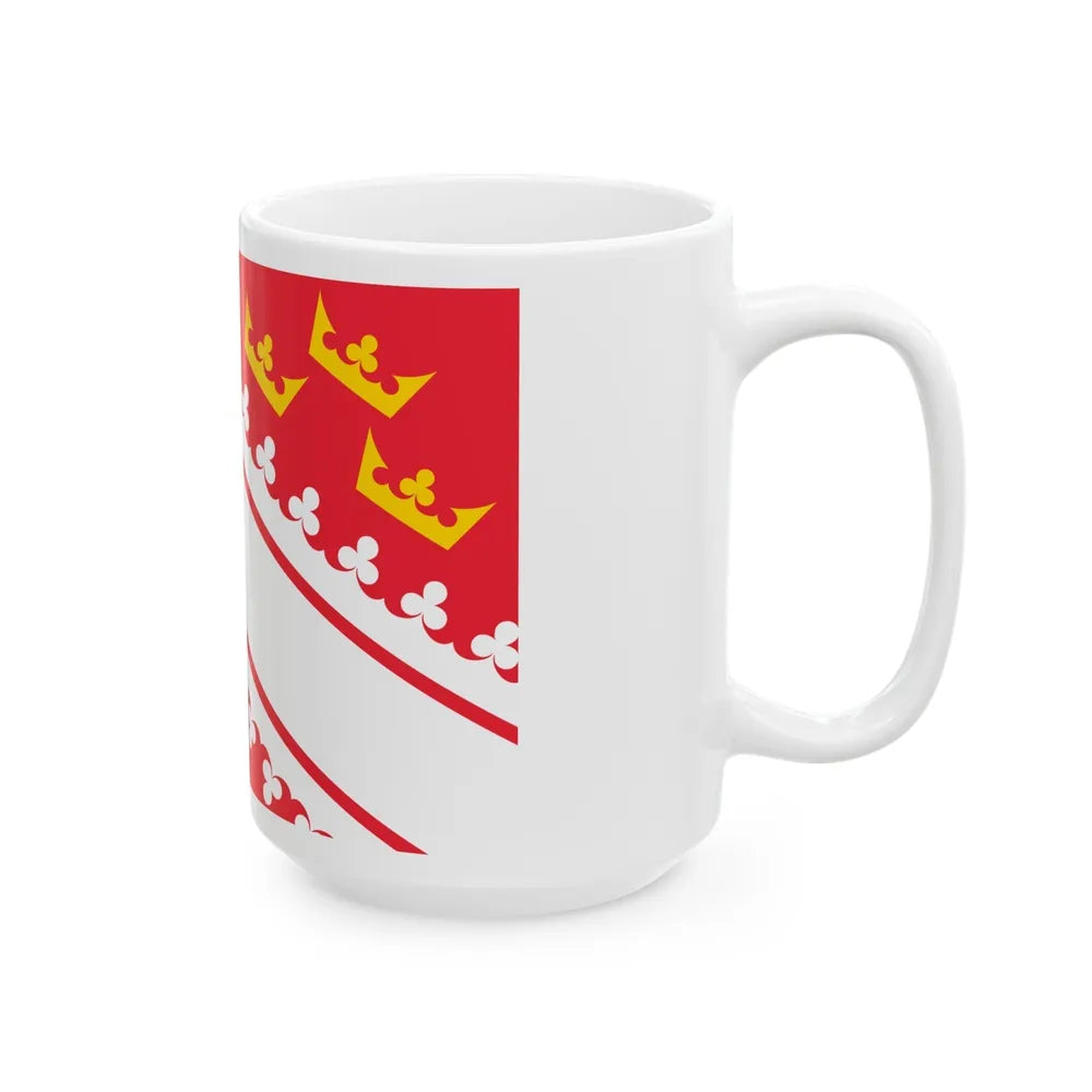 Flag of Alsace France - White Coffee Mug-Go Mug Yourself