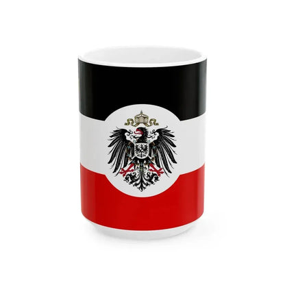 Flag of Alsace-Lorraine 1891-1918 (Germany) White Coffee Mug 15oz - Go Mug Yourself