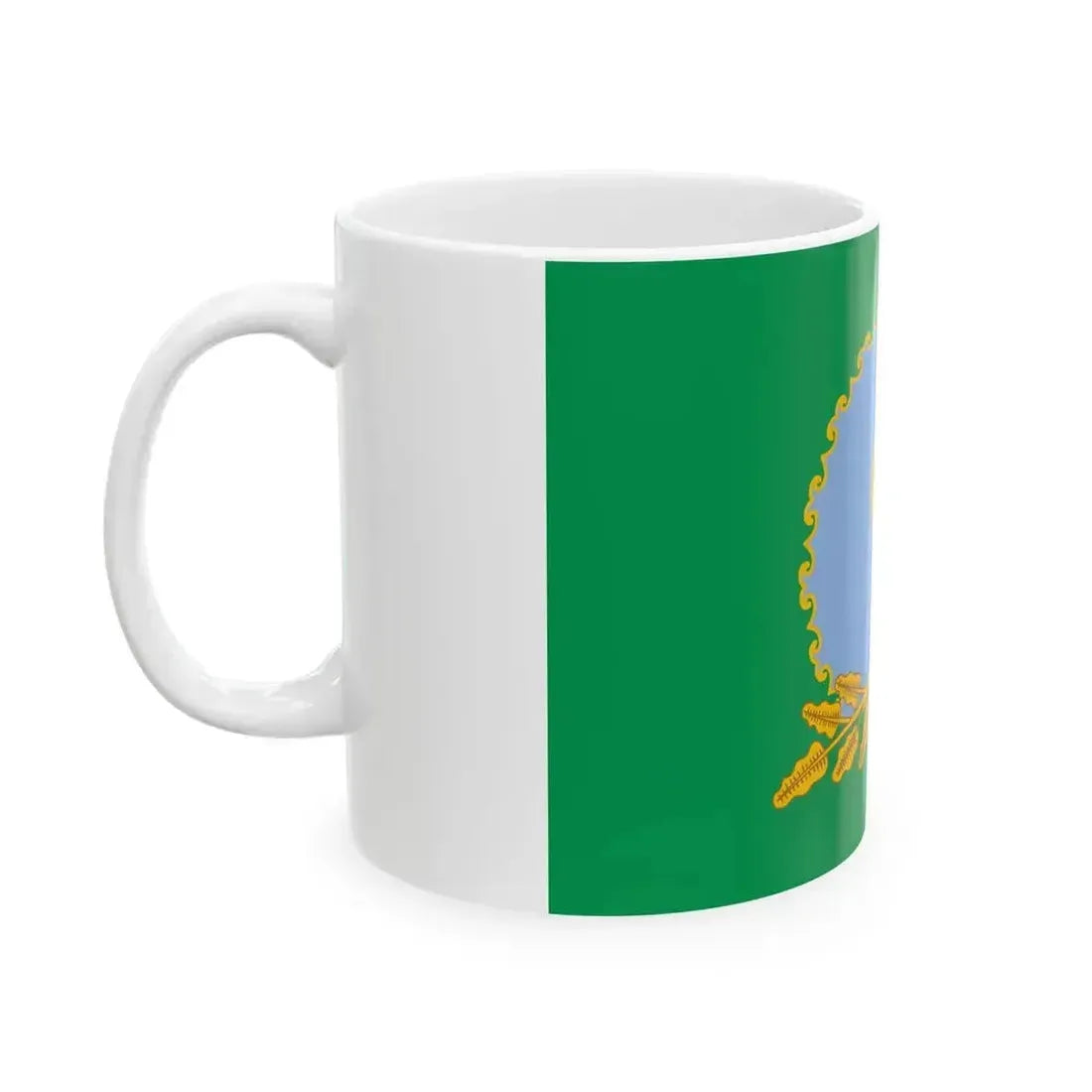 Flag of Alsheevsky rayon (Russia) White Coffee Mug - Go Mug Yourself
