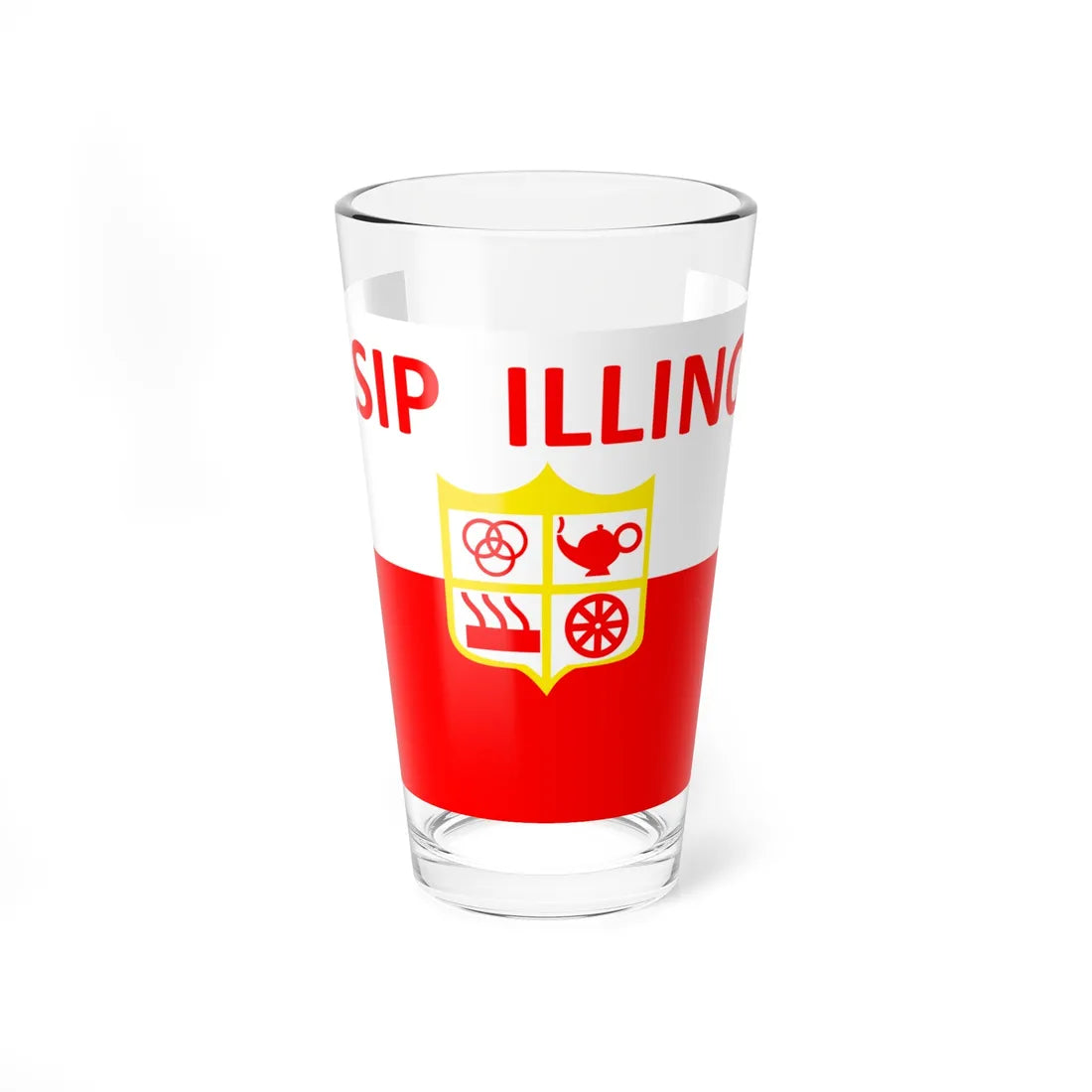 Flag of Alsip Illinois (United States) Pint Glass 16oz 16oz - Go Mug Yourself