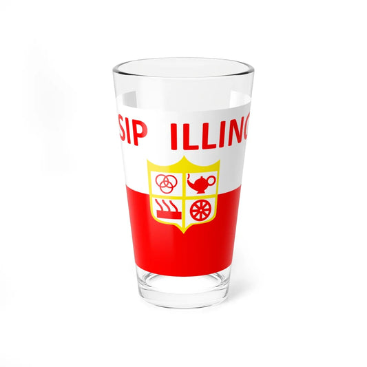 Flag of Alsip Illinois (United States) Pint Glass 16oz 16oz - Go Mug Yourself