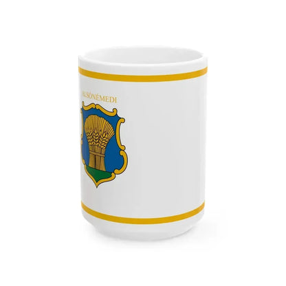 Flag of Alsonemedi (Hungary) White Coffee Mug 15oz - Go Mug Yourself