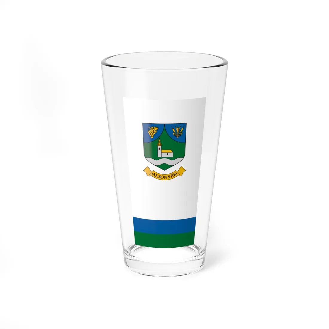 Flag of Alsonyek vertical (Hungary) Pint Glass 16oz 16oz - Go Mug Yourself
