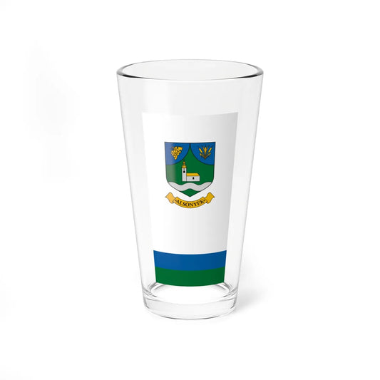 Flag of Alsonyek vertical (Hungary) Pint Glass 16oz 16oz - Go Mug Yourself