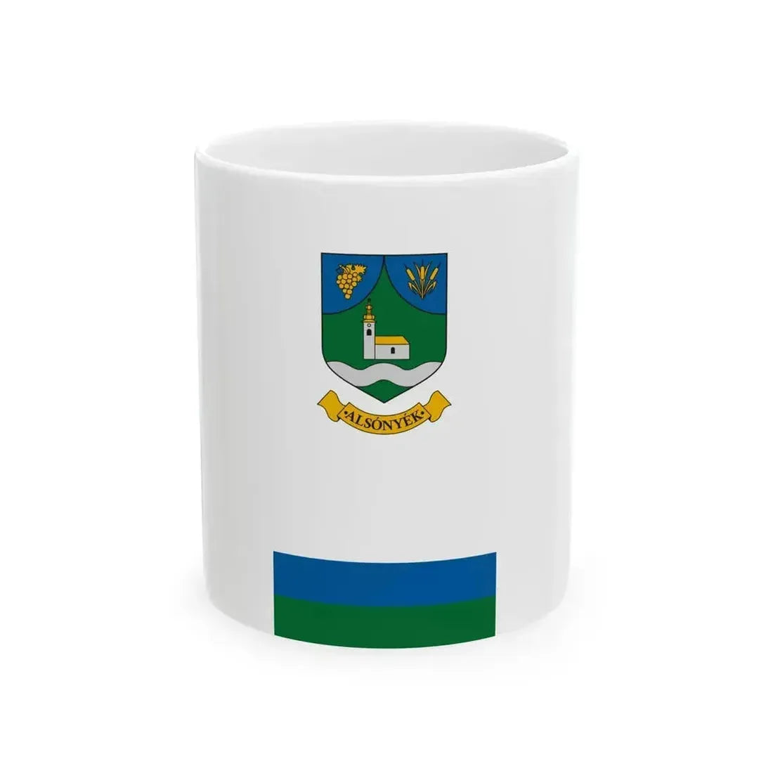 Flag of Alsonyek vertical (Hungary) White Coffee Mug 11oz - Go Mug Yourself