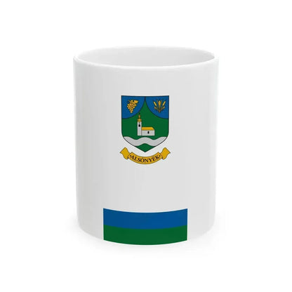 Flag of Alsonyek vertical (Hungary) White Coffee Mug 11oz - Go Mug Yourself