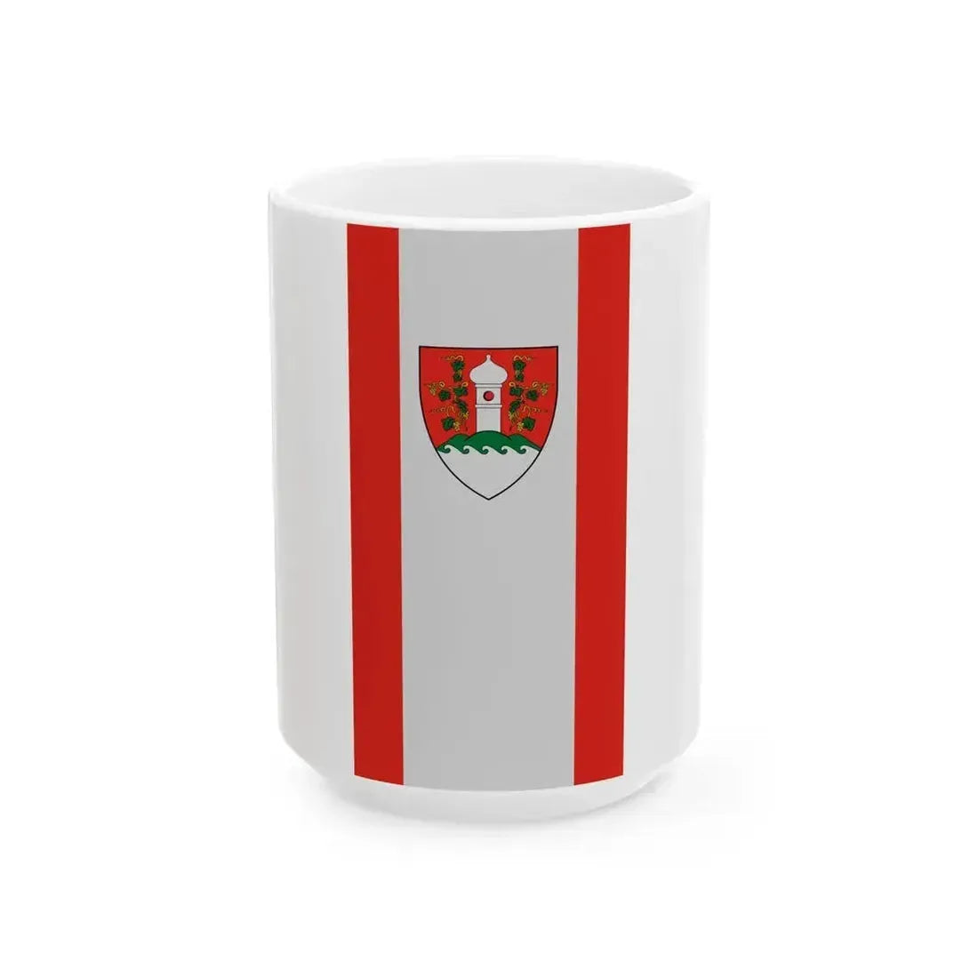 Flag of Alsoors vertical (Hungary) White Coffee Mug 15oz - Go Mug Yourself