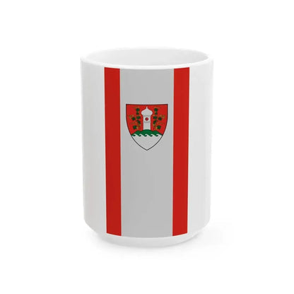 Flag of Alsoors vertical (Hungary) White Coffee Mug 15oz - Go Mug Yourself