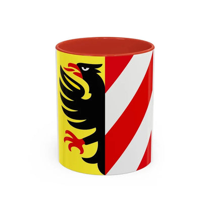 Flag of Altdorf Uri Switzerland - Accent Coffee Mug 11oz Red - Go Mug Yourself