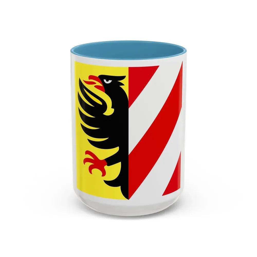 Flag of Altdorf Uri Switzerland - Accent Coffee Mug 15oz Light Blue - Go Mug Yourself