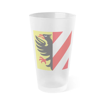 Flag of Altdorf Uri Switzerland - Frosted Pint Glass 16oz-16oz-Frosted-Go Mug Yourself