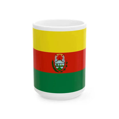 Flag of Alto Peru 1828-1829 (Bolivia) White Coffee Mug 15oz - Go Mug Yourself