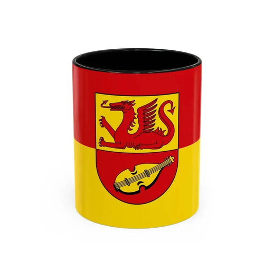 Flag of Alzey Worms Germany - Accent Coffee Mug 11oz Black - Go Mug Yourself