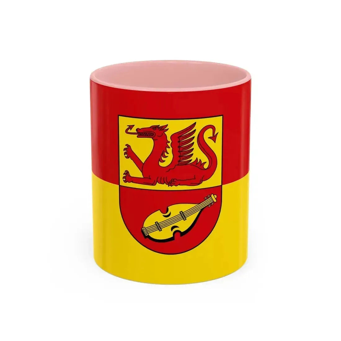 Flag of Alzey Worms Germany - Accent Coffee Mug 11oz Pink - Go Mug Yourself