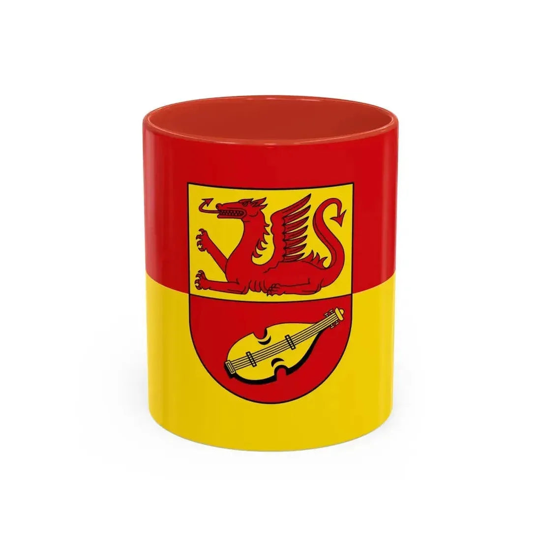 Flag of Alzey Worms Germany - Accent Coffee Mug 11oz Red - Go Mug Yourself