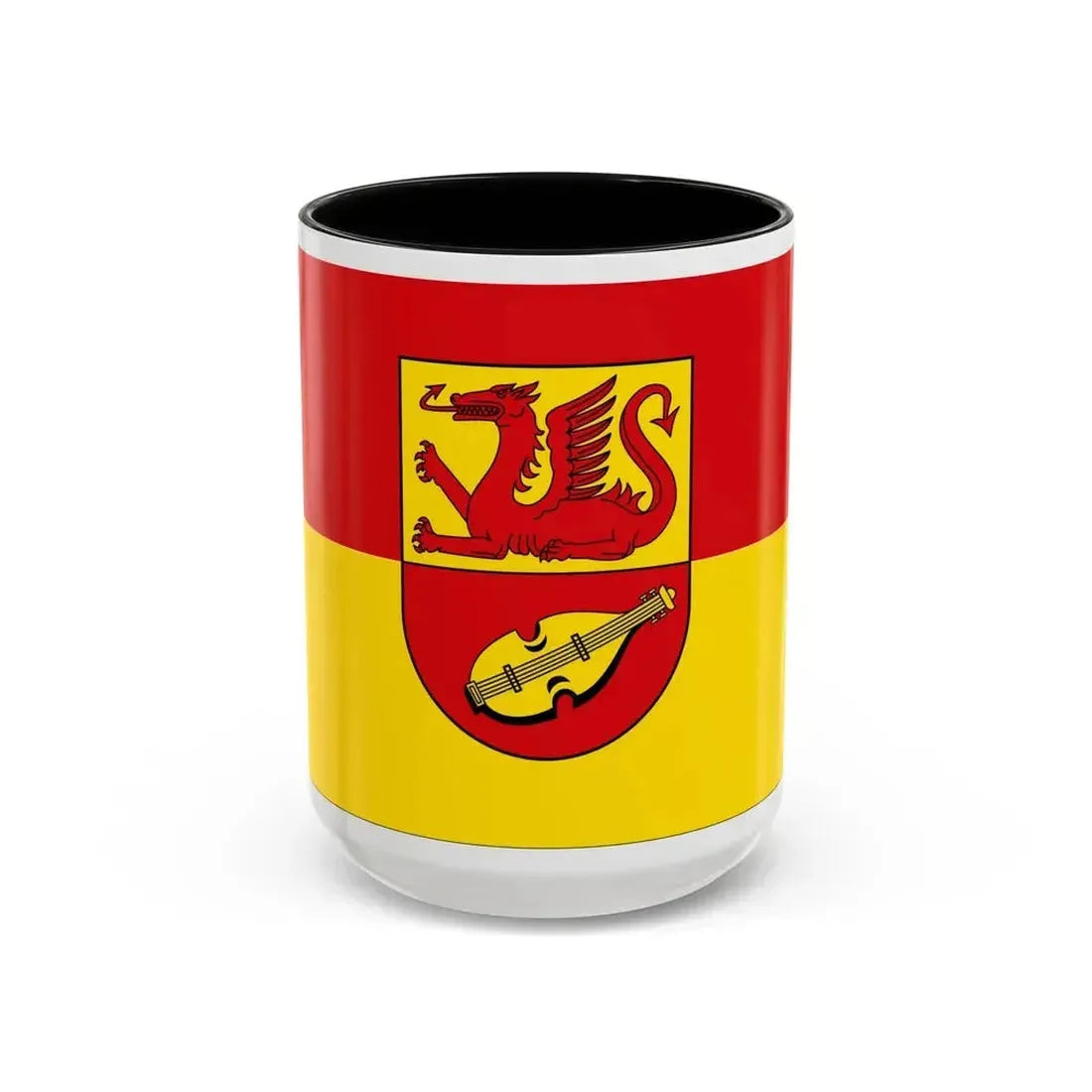 Flag of Alzey Worms Germany - Accent Coffee Mug 15oz Black - Go Mug Yourself