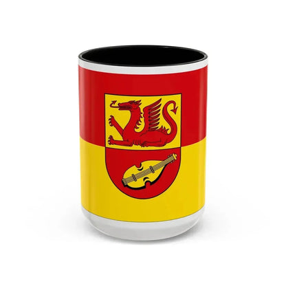 Flag of Alzey Worms Germany - Accent Coffee Mug 15oz Black - Go Mug Yourself