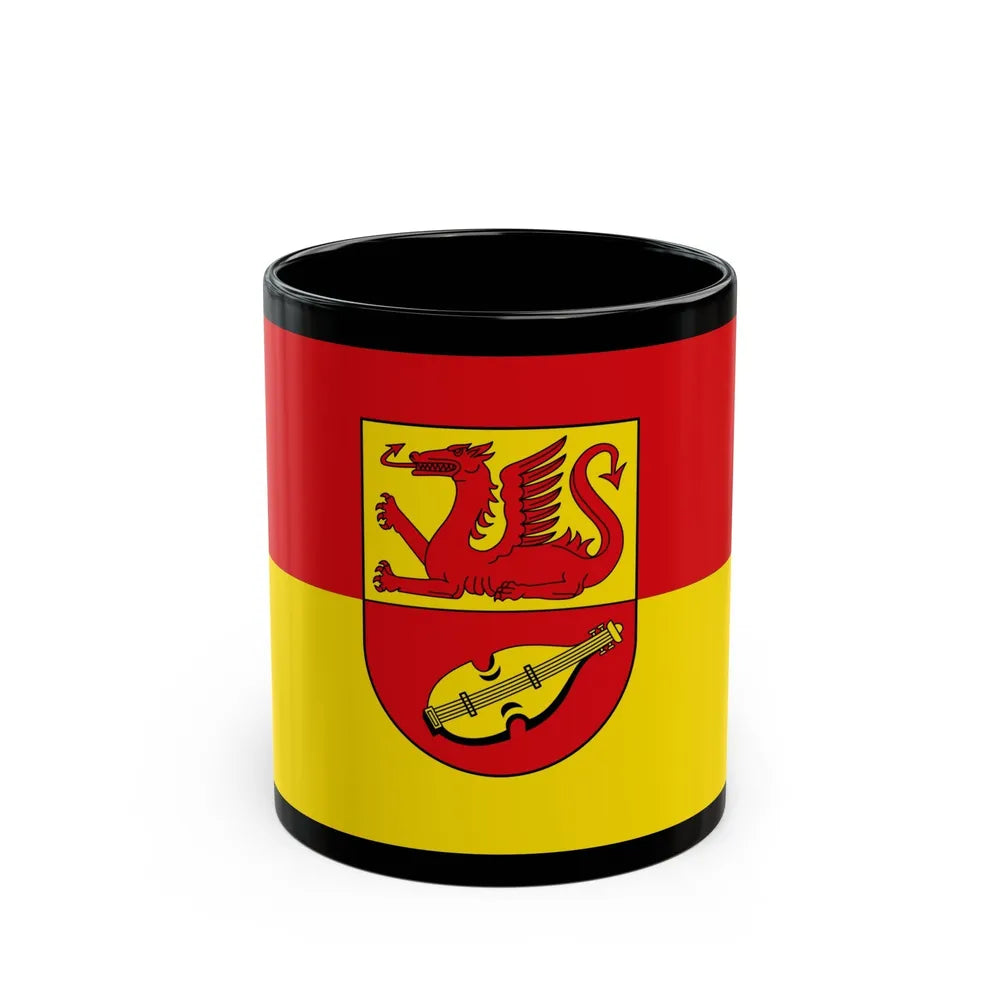 Flag of Alzey Worms Germany - Black Coffee Mug-11oz-Go Mug Yourself