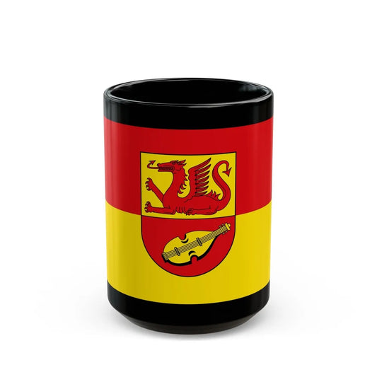 Flag of Alzey Worms Germany - Black Coffee Mug-15oz-Go Mug Yourself