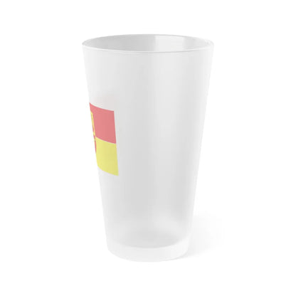 Flag of Alzey Worms Germany - Frosted Pint Glass 16oz-Go Mug Yourself