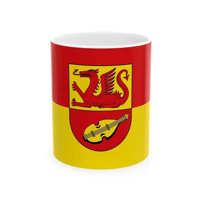 Flag of Alzey Worms Germany - White Coffee Mug 11oz - Go Mug Yourself