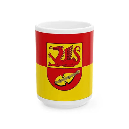 Flag of Alzey Worms Germany - White Coffee Mug 15oz - Go Mug Yourself