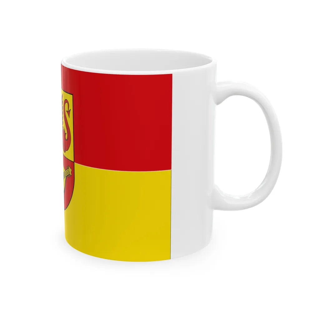 Flag of Alzey Worms Germany - White Coffee Mug-Go Mug Yourself