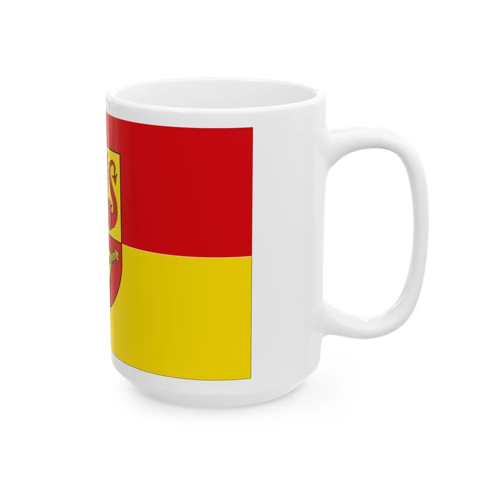 Flag of Alzey Worms Germany - White Coffee Mug-Go Mug Yourself