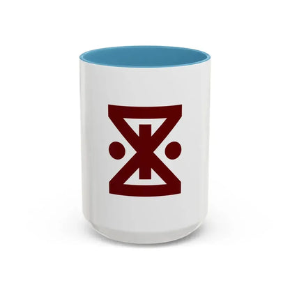 Flag of Amagasaki Hyogo Japan - Accent Coffee Mug 15oz Light Blue - Go Mug Yourself