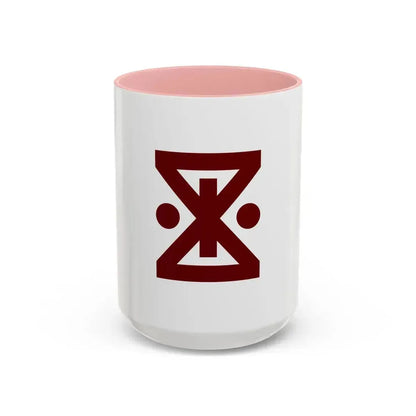 Flag of Amagasaki Hyogo Japan - Accent Coffee Mug 15oz Pink - Go Mug Yourself