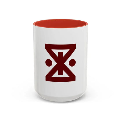 Flag of Amagasaki Hyogo Japan - Accent Coffee Mug 15oz Red - Go Mug Yourself