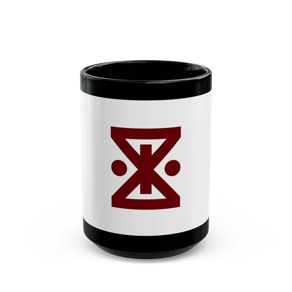 Flag of Amagasaki Hyogo Japan - Black Coffee Mug-15oz-Go Mug Yourself