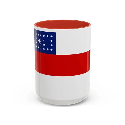 Flag of Amazonas Brazil - Accent Coffee Mug 15oz Red - Go Mug Yourself