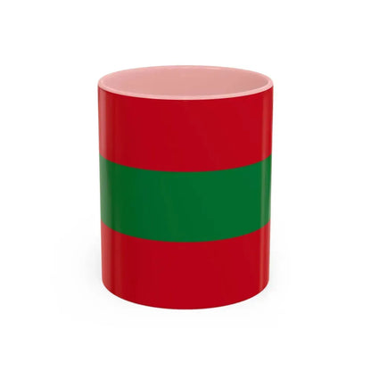 Flag of Ambato Ecuador - Accent Coffee Mug 11oz Pink - Go Mug Yourself