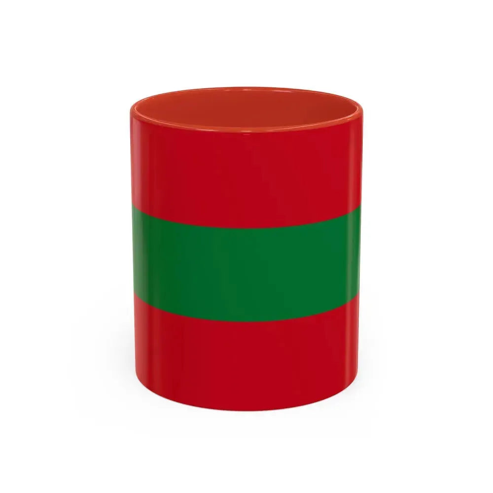 Flag of Ambato Ecuador - Accent Coffee Mug 11oz Red - Go Mug Yourself