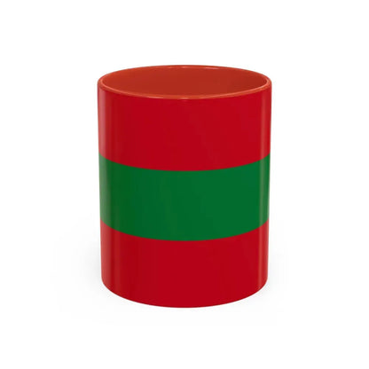 Flag of Ambato Ecuador - Accent Coffee Mug 11oz Red - Go Mug Yourself